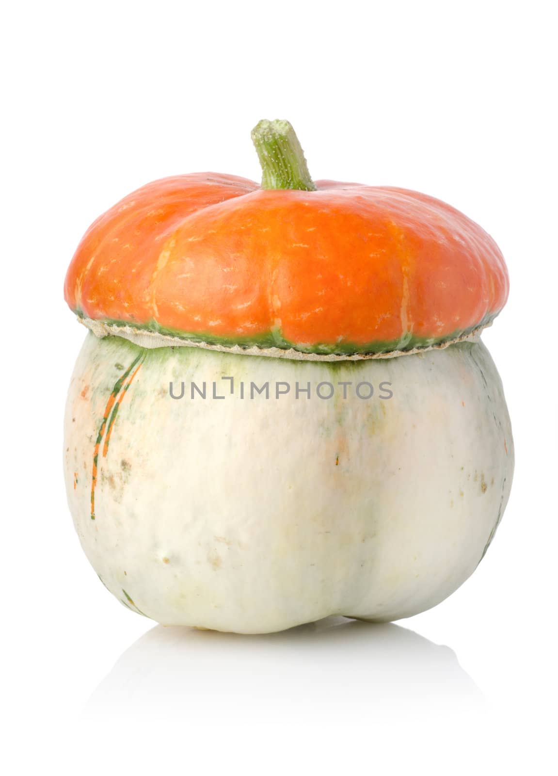 Ripe pumpkin isolated on a white background