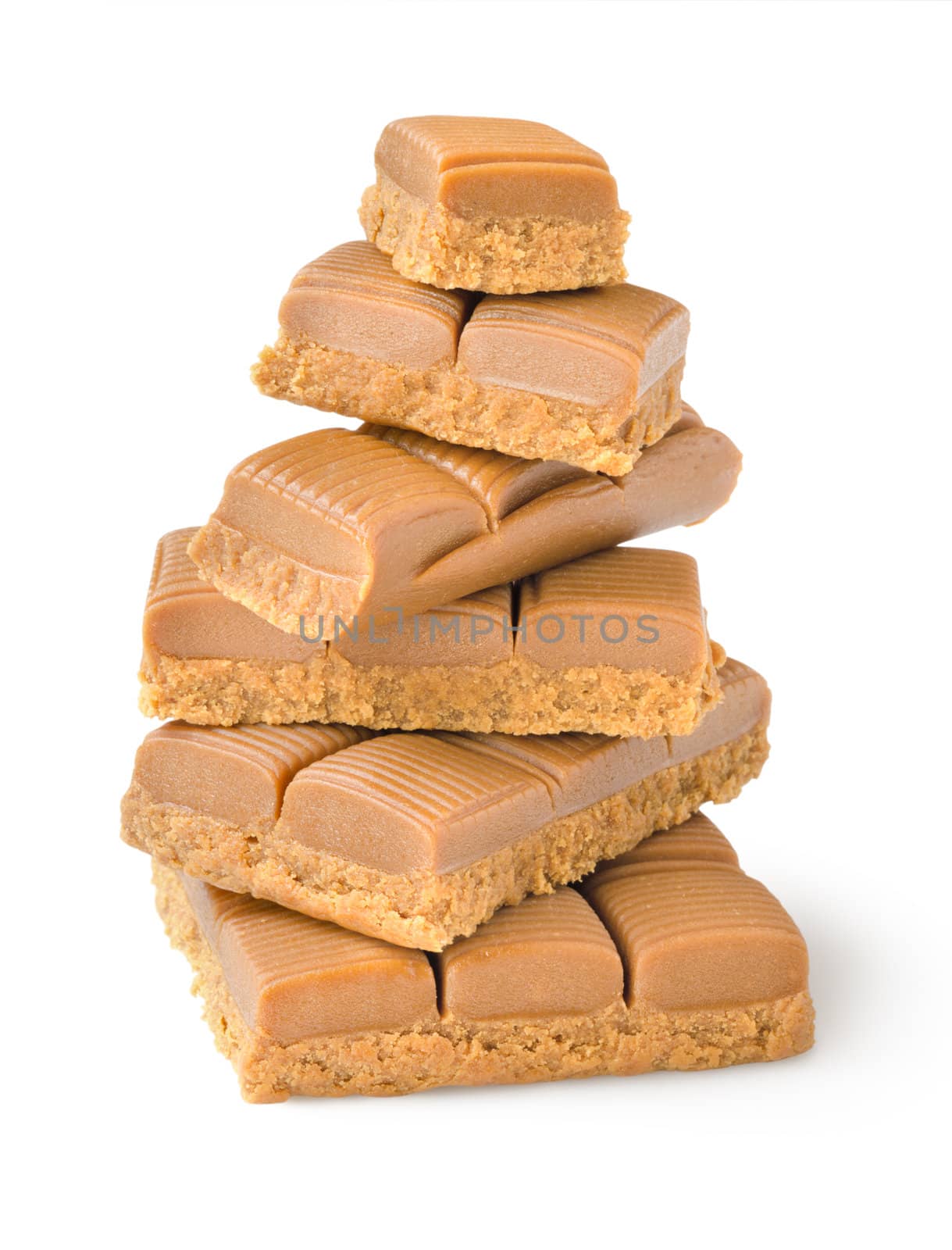 Milk chocolate isolated on a white background