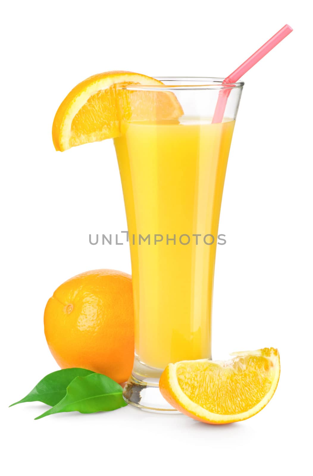 Orange juice in a glass by Givaga