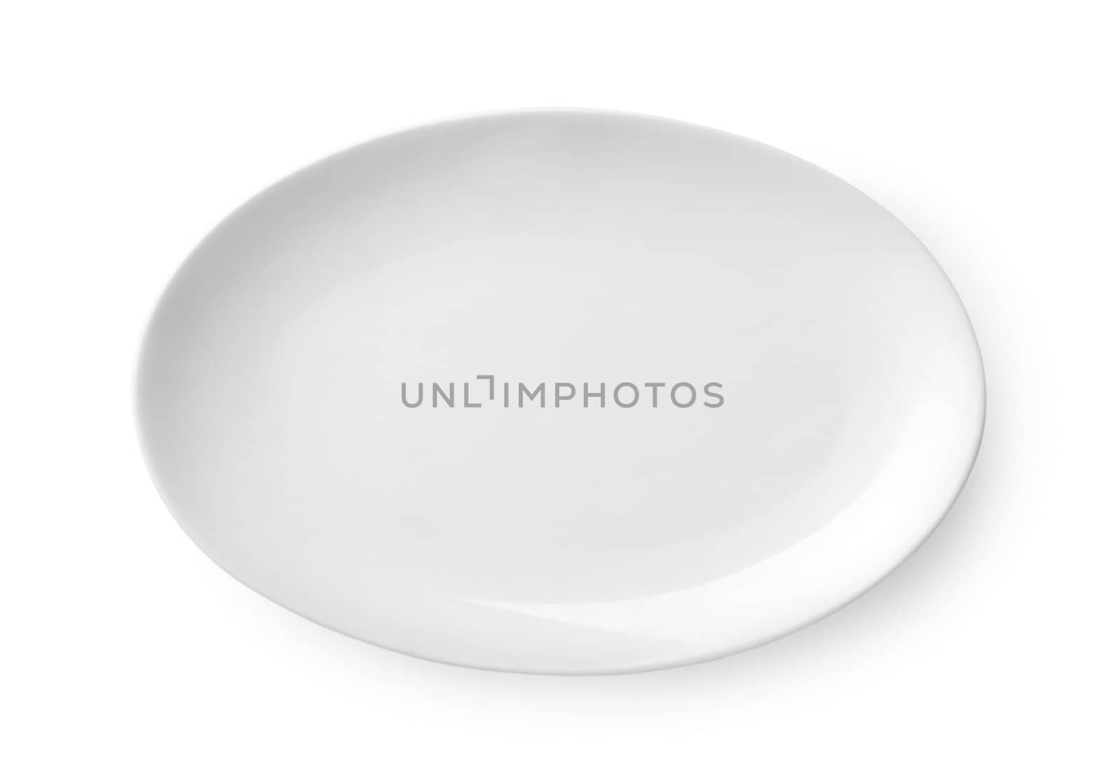 Empty plate isolated on a white background Clipping Path