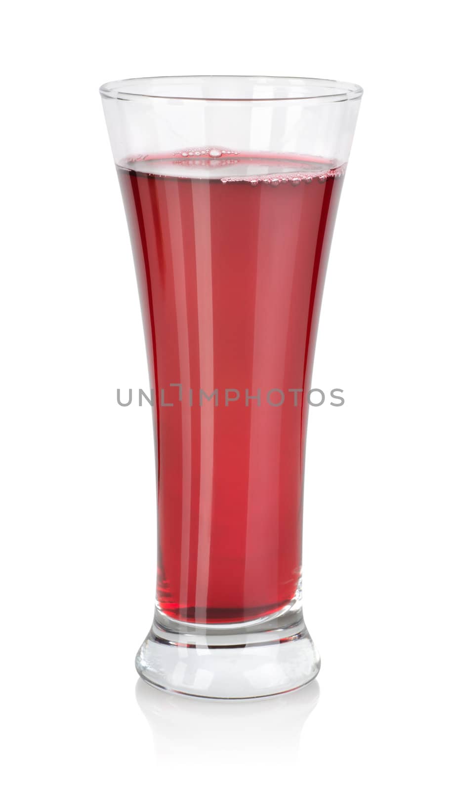 Pomegranate juice isolated on a white background. Clipping path