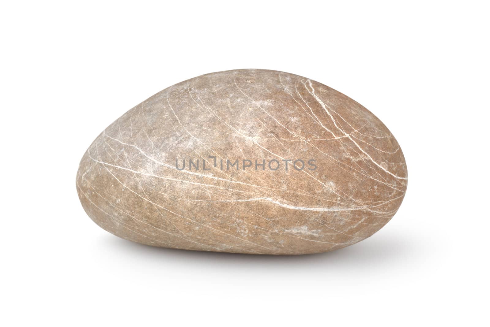 Round stone isolated on white background