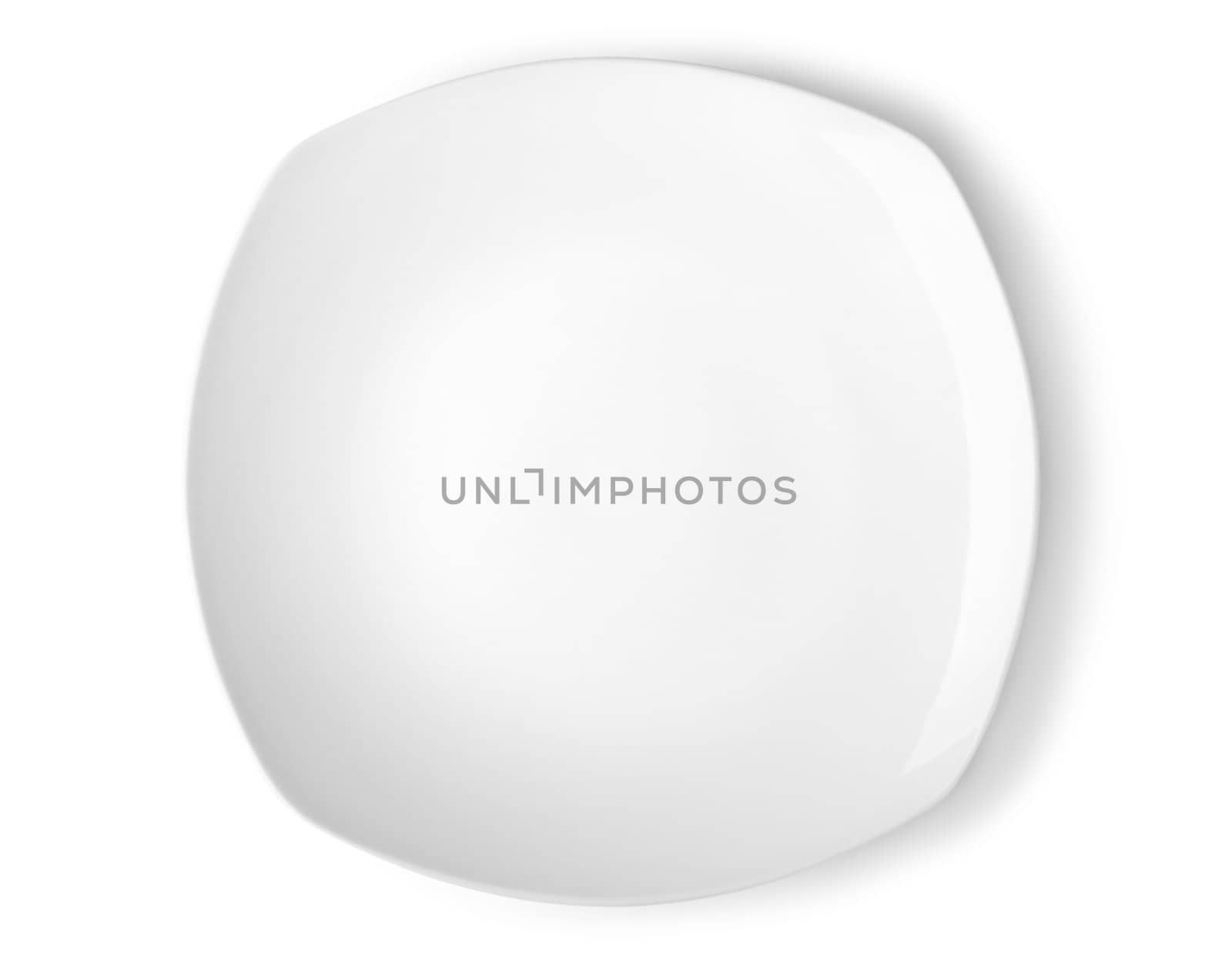 Empty plate isolated on a white background Clipping Path