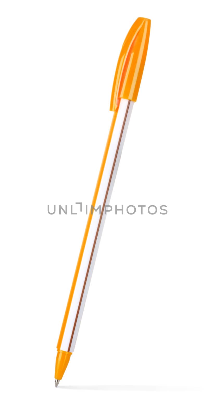 Ballpoint pen isolated on a white background. Clipping path
