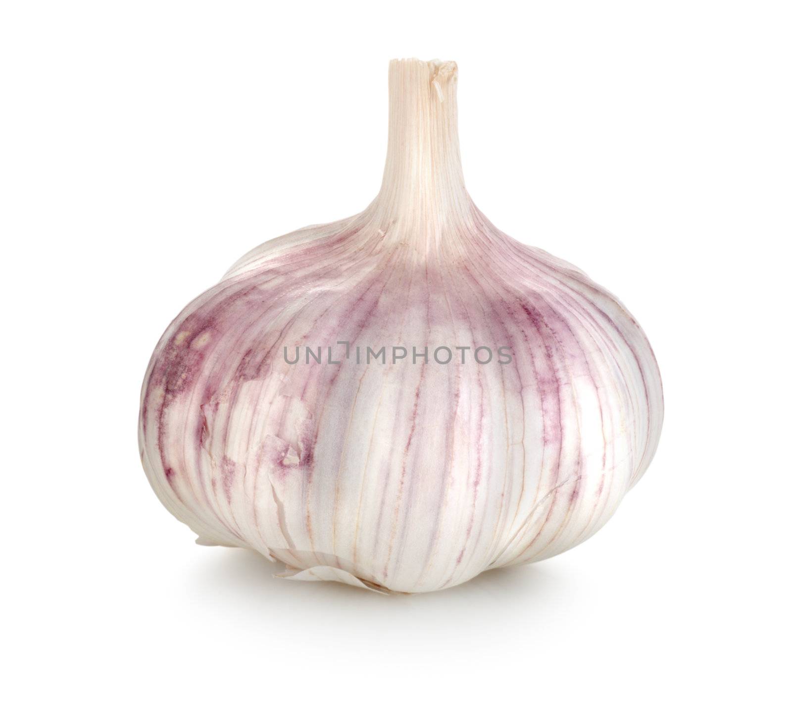 Raw garlic isolated on a white background