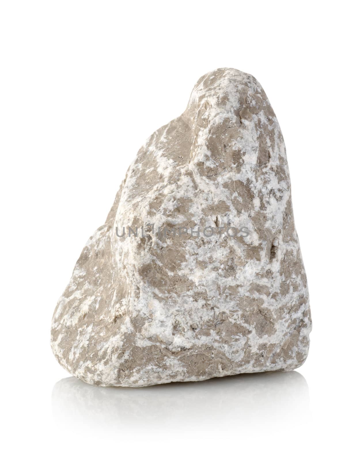 Round stone isolated on a white background