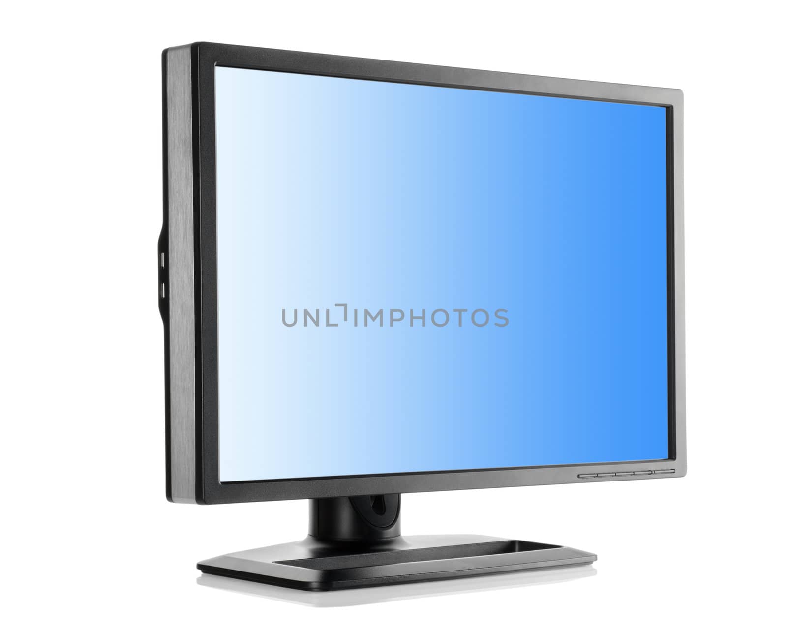 Liquid-crystal monitor isolated on a white background