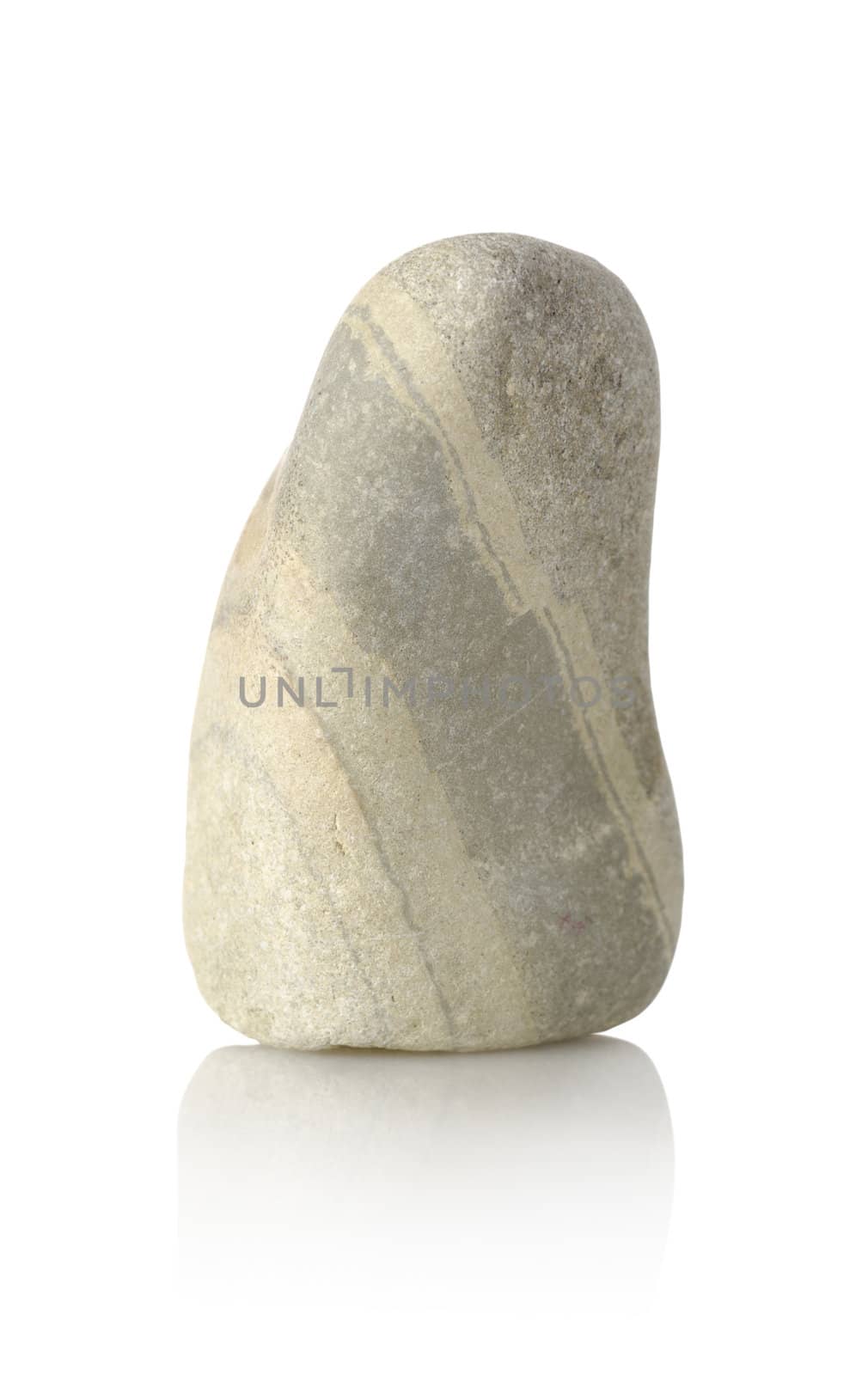 Round stone isolated on a white background