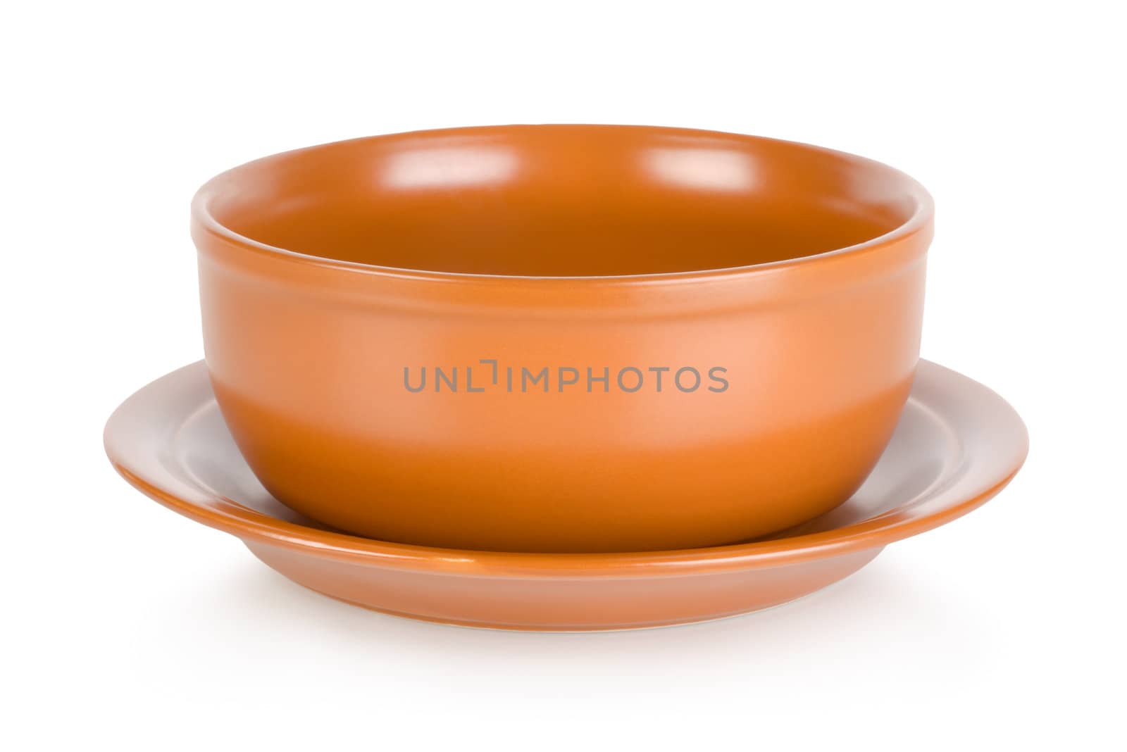 Brown bowl isolated  by Givaga