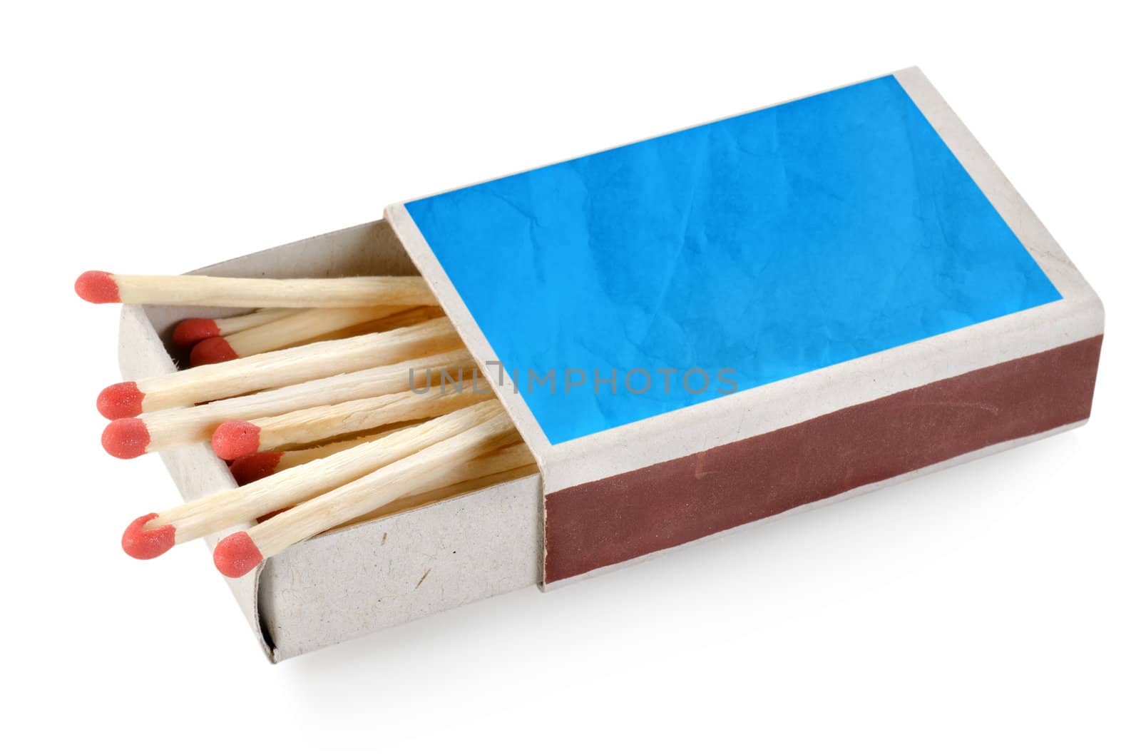 Blue matchbox isolated  by Givaga