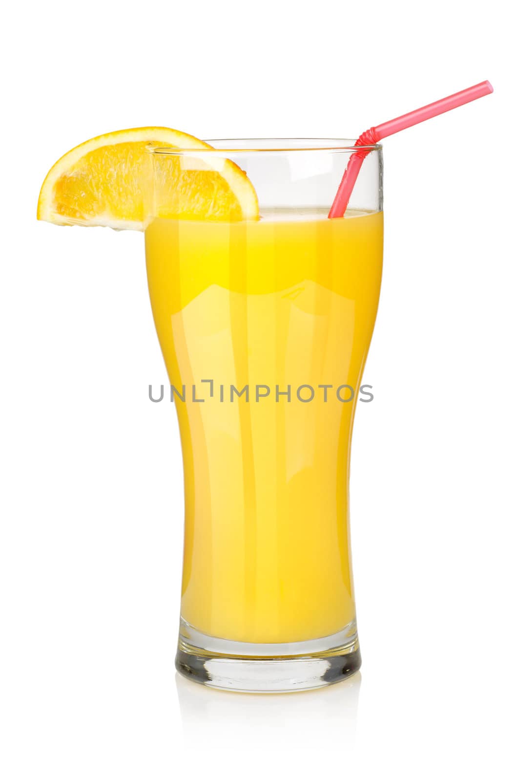 Orange juice in a big glass by Givaga