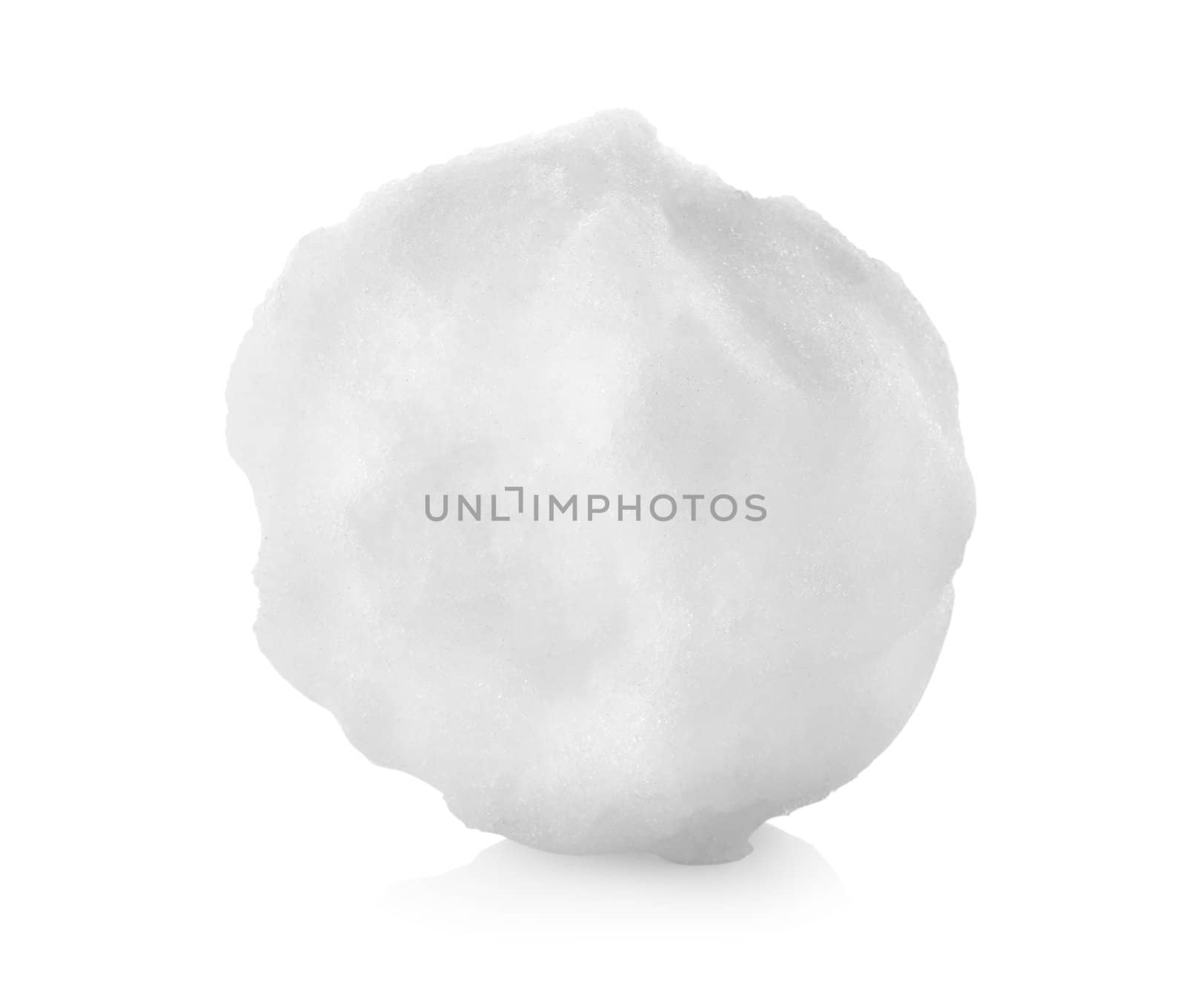 Snowball isolated on a white background with shadow