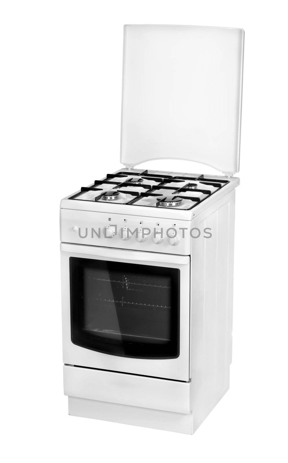 White gas cooker isolated on a white background