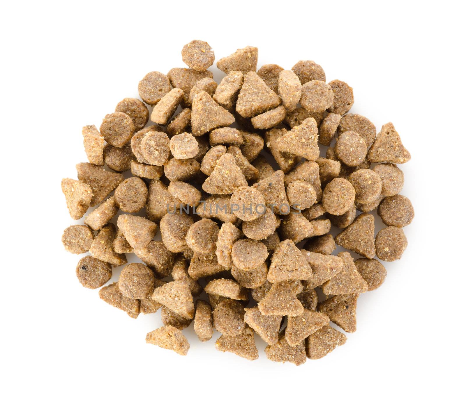 Pet food isolated on a white background