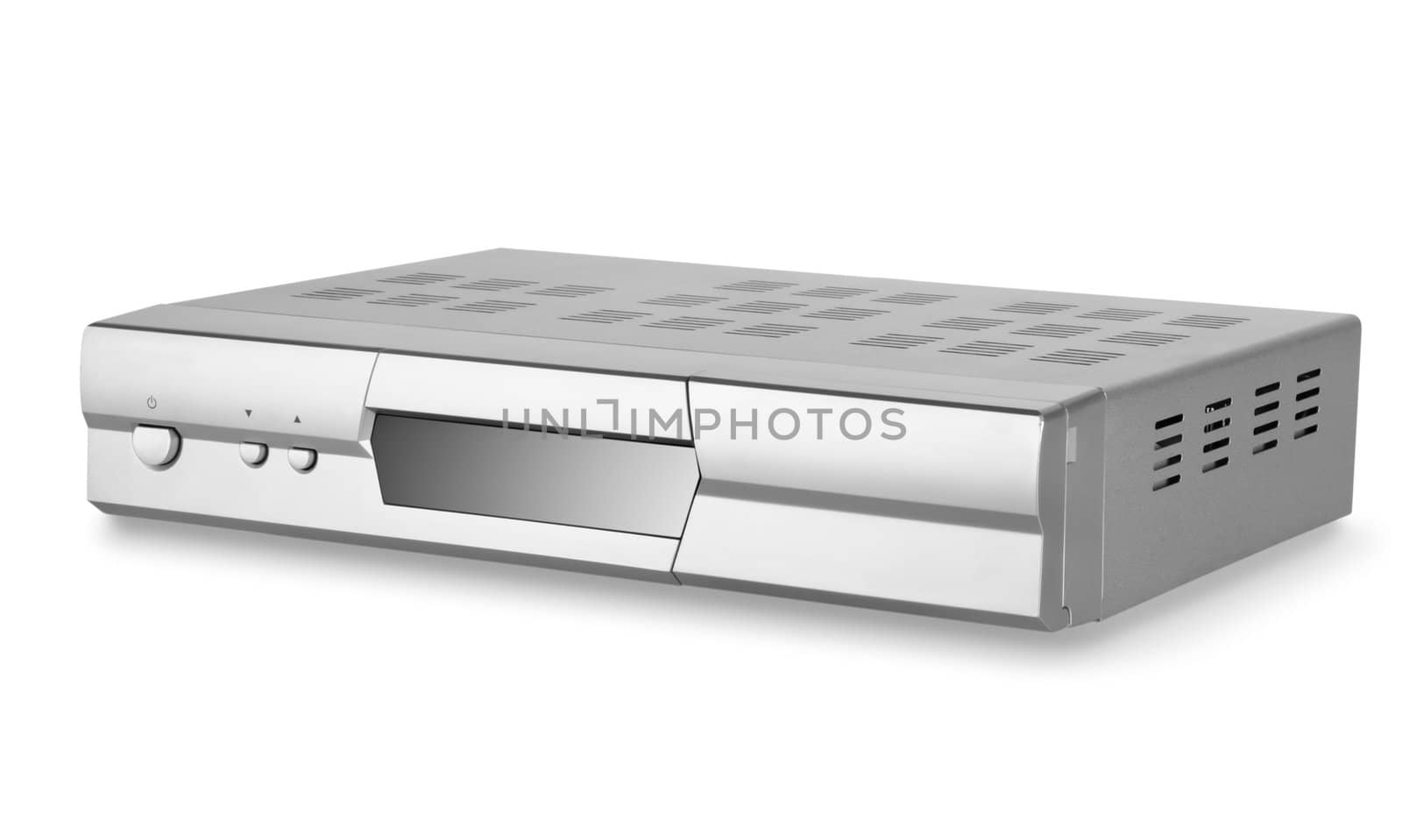 DVD player with tuner isolated on a white background. Clipping Path