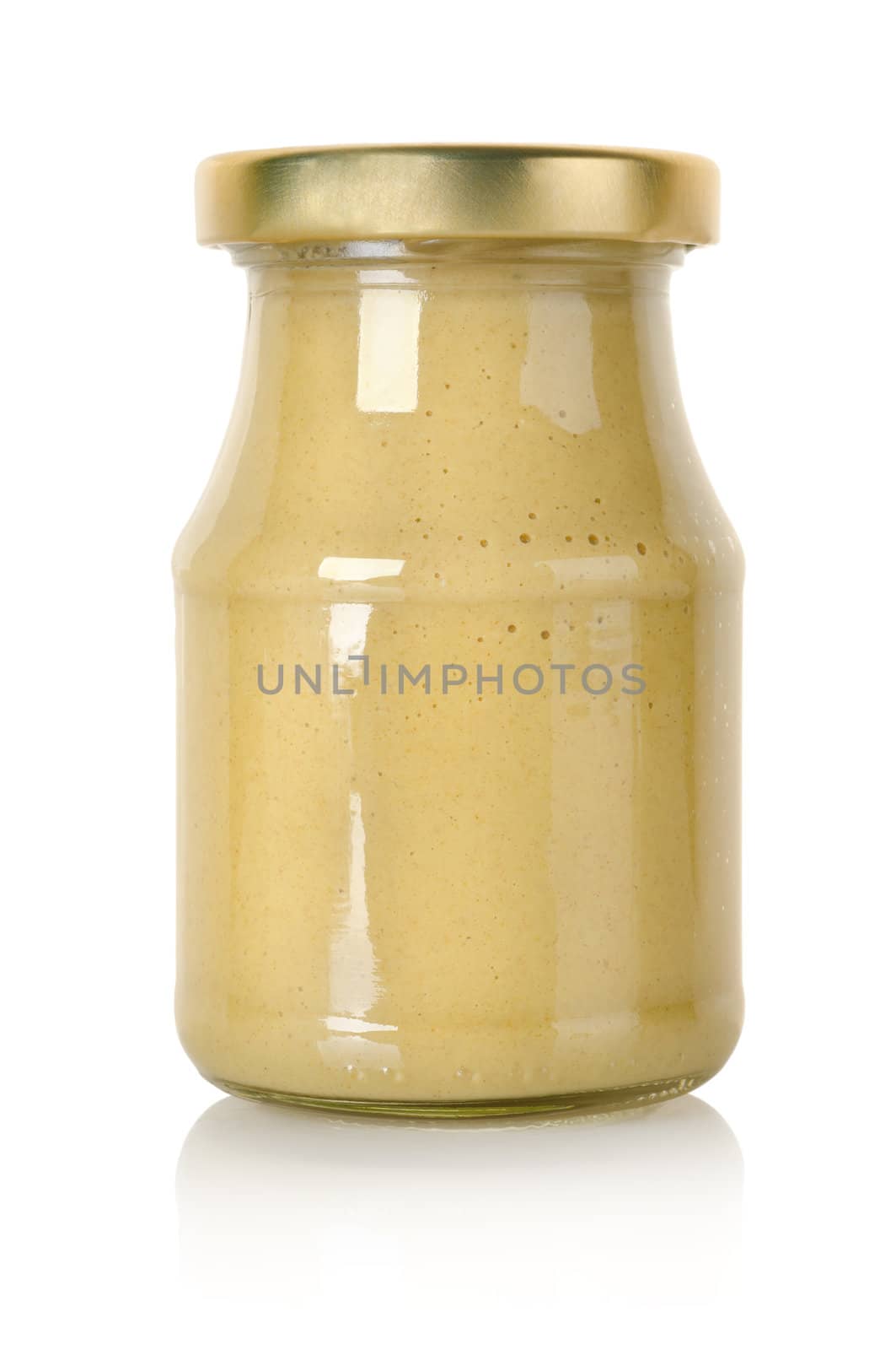 Glass jar of mustard by Givaga