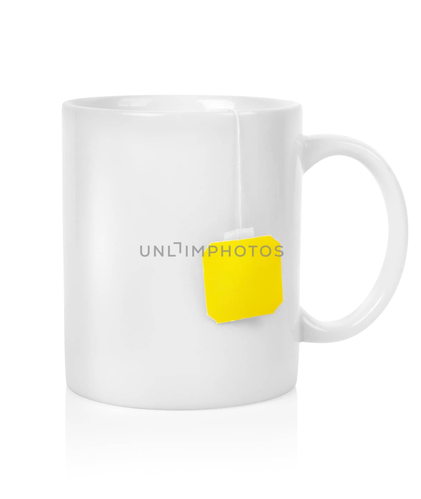 Cup white isolated on a white background. Clipping Path