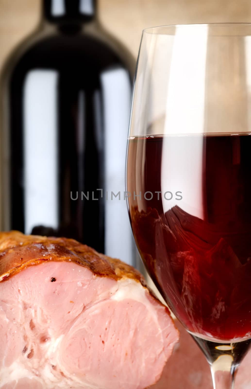 Wineglass and bacon by Givaga