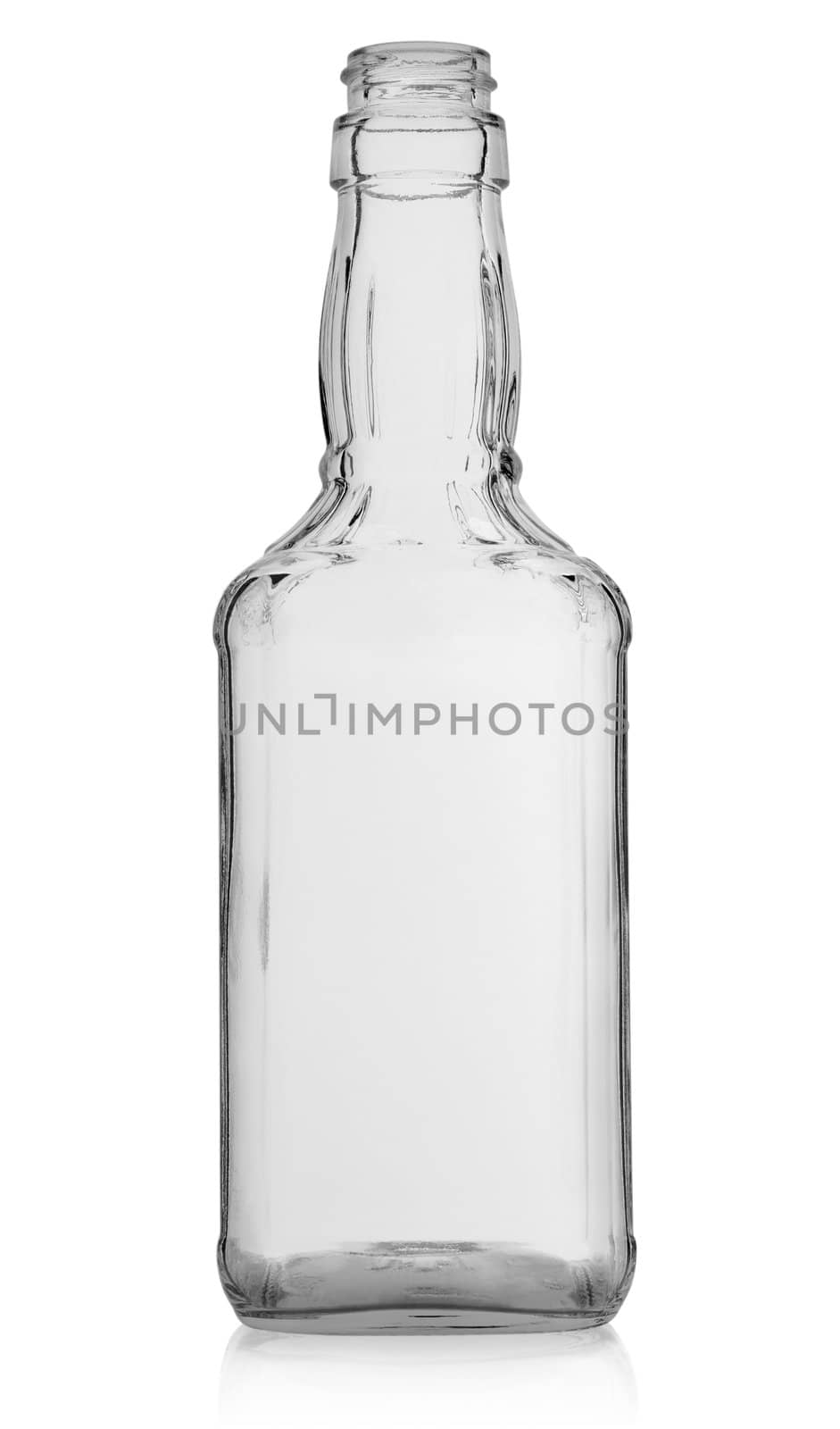 Whiskey bottle isolated on a white background