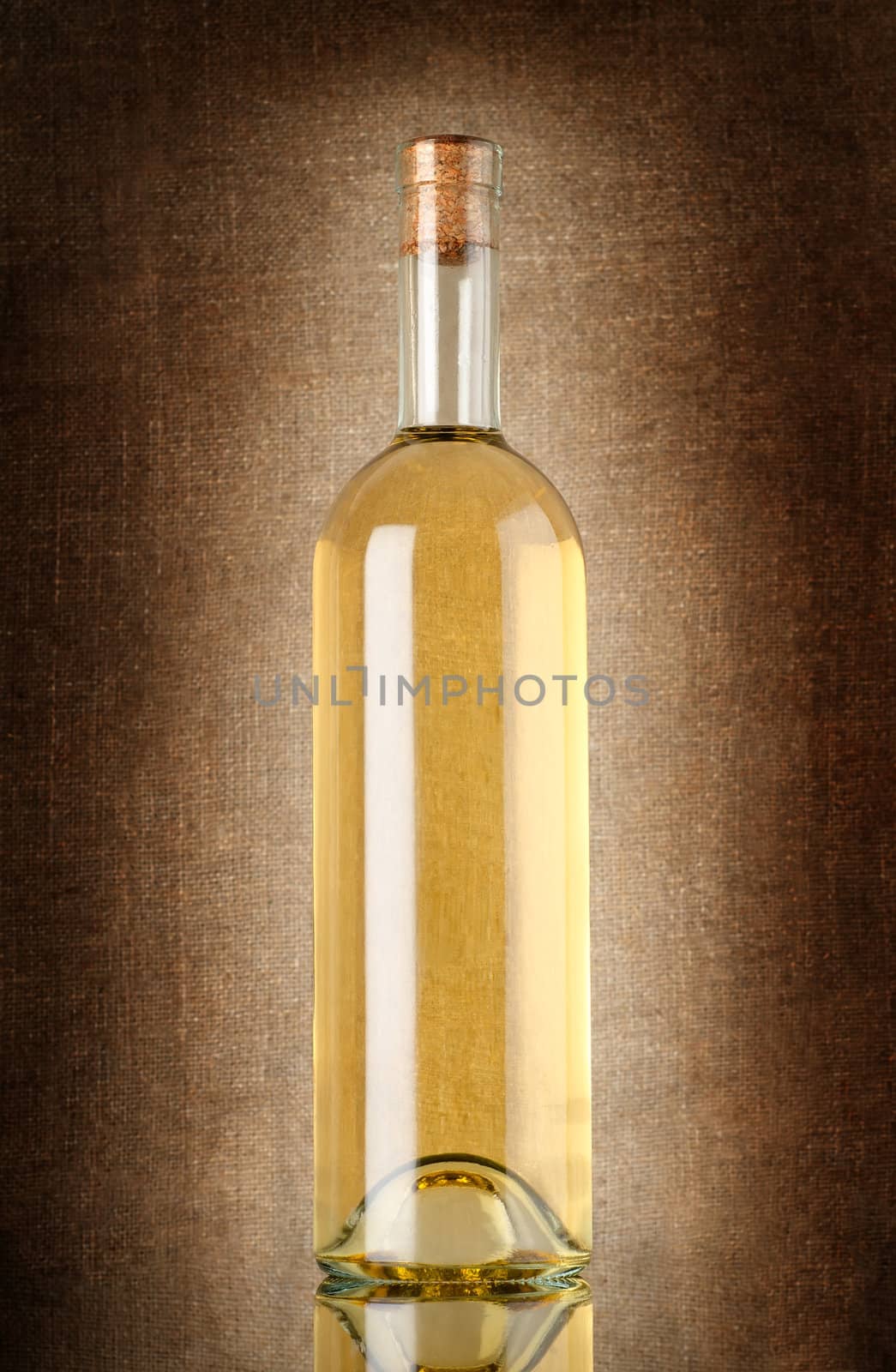 White wine on the old background by Givaga