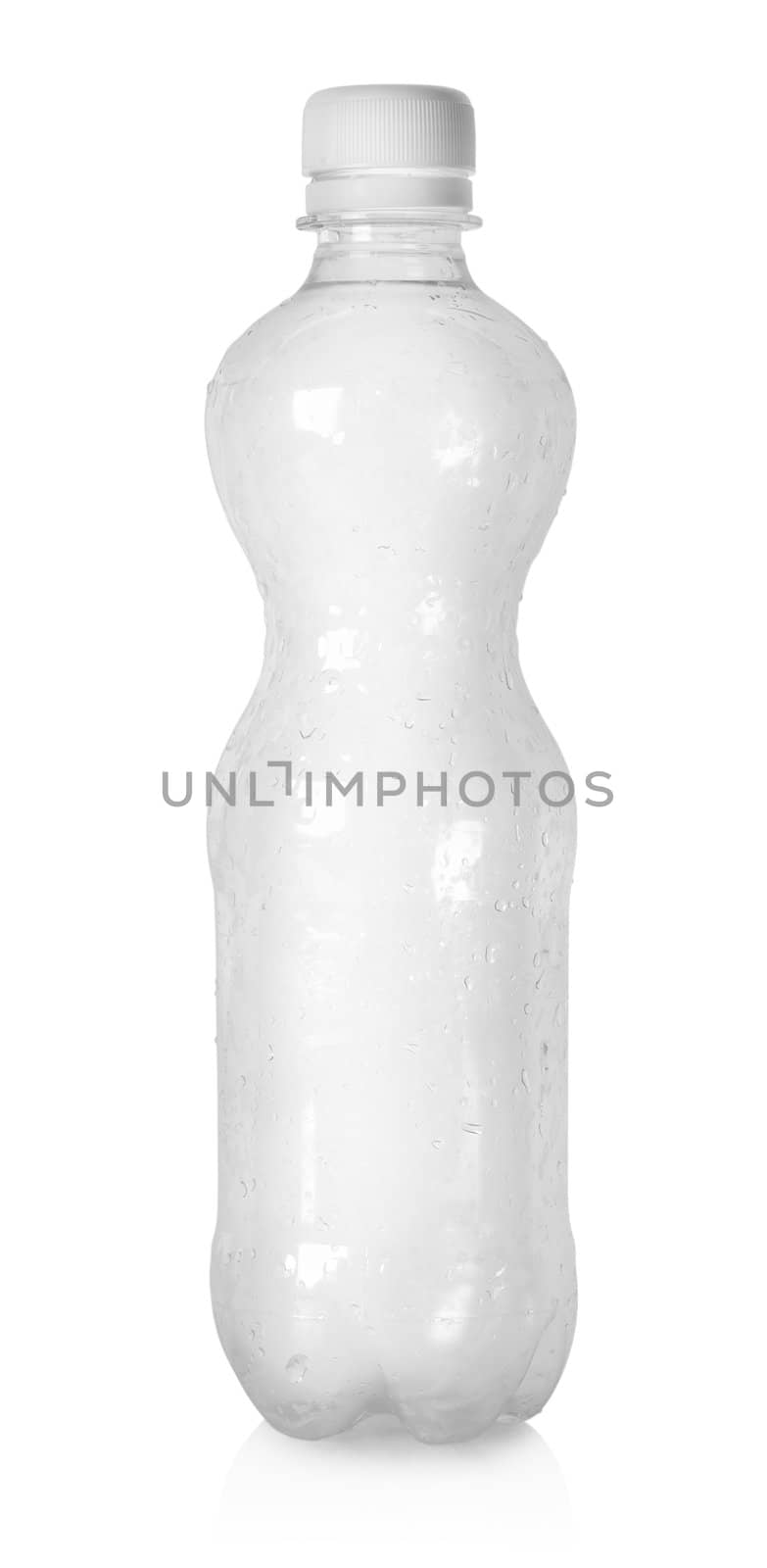 Empty plastic bottle isolated on a white background