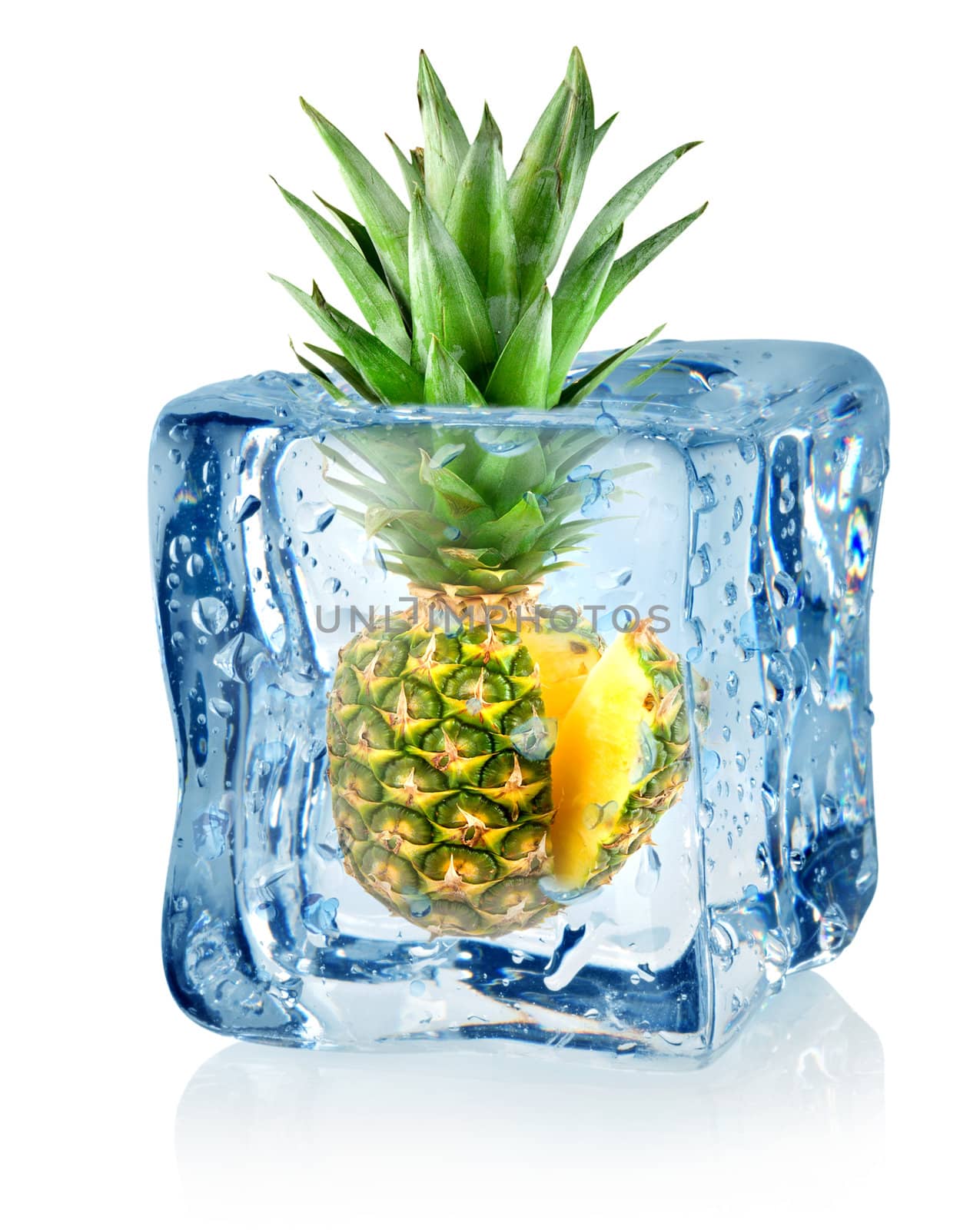 Ice cube and pineapple by Givaga