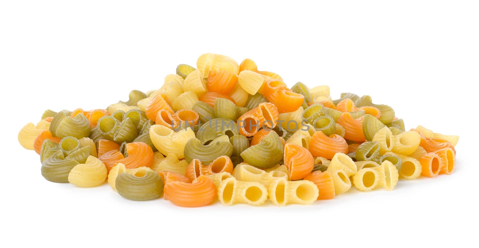  Mix of pasta isolated on a white background