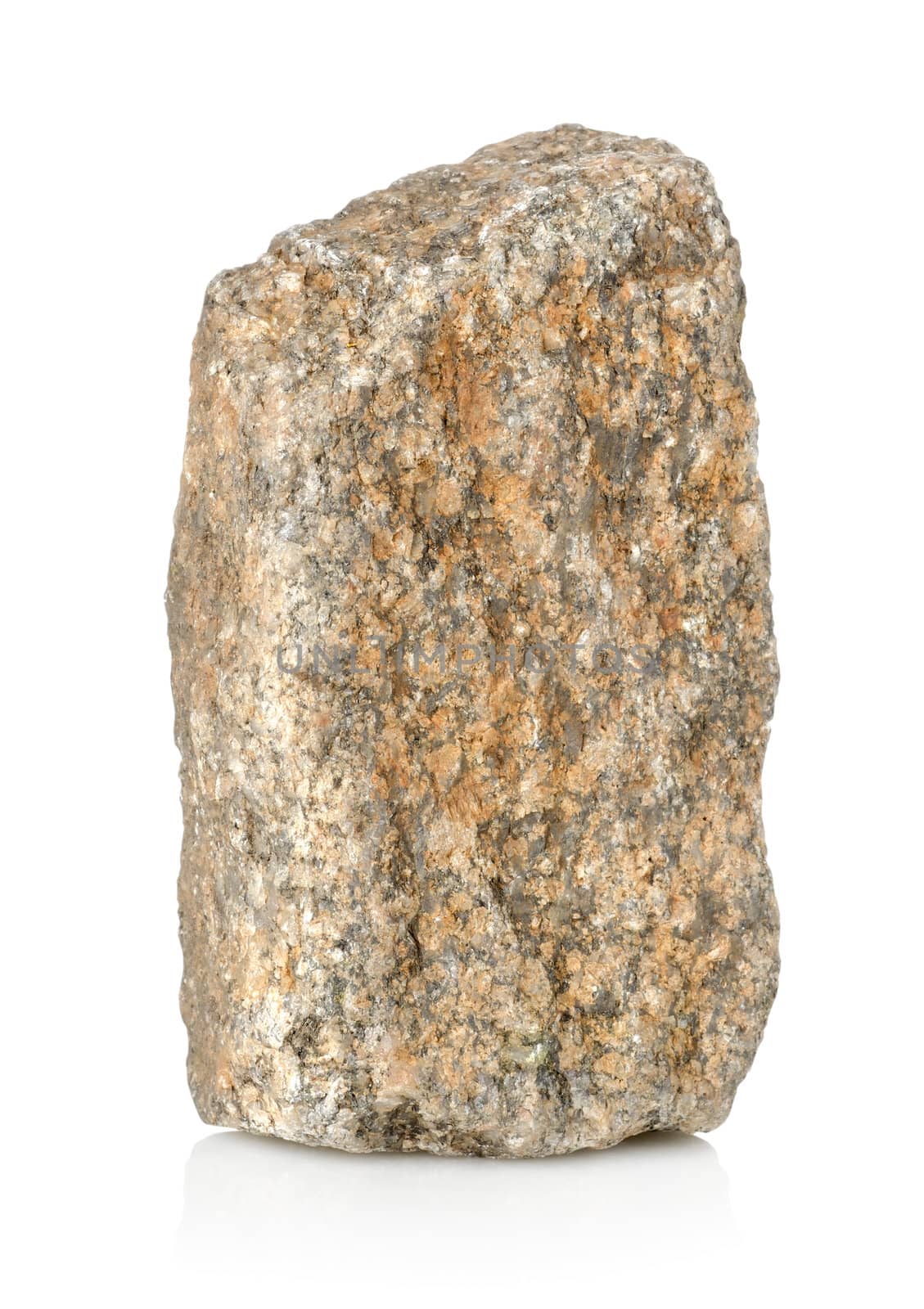 Granite stone isolated on a white background
