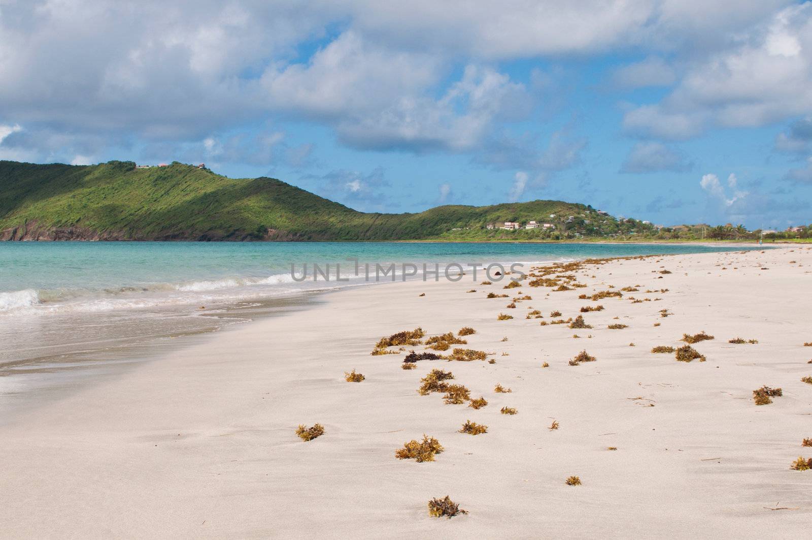 deserted sandy beach at Vieux Fort, Saint Lucia