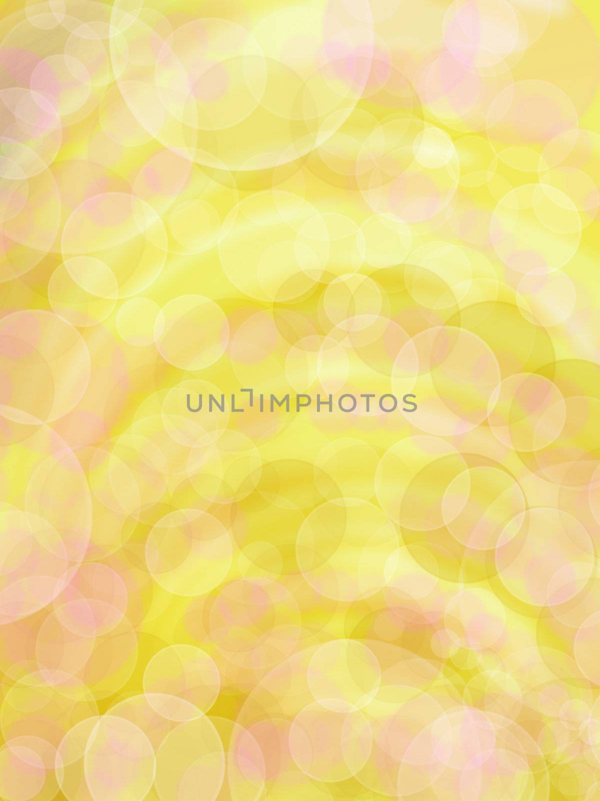 Abstract background of circles in different shades of yellow