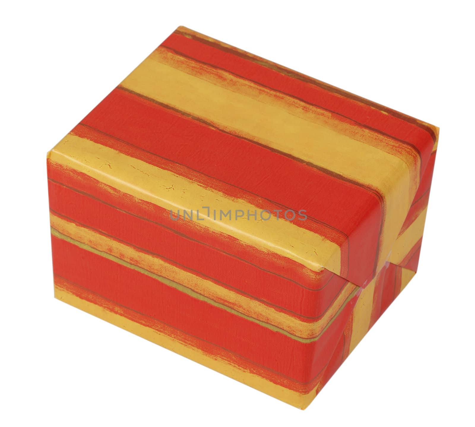 Gisft box isolated against a white background with clipping path included in the file.