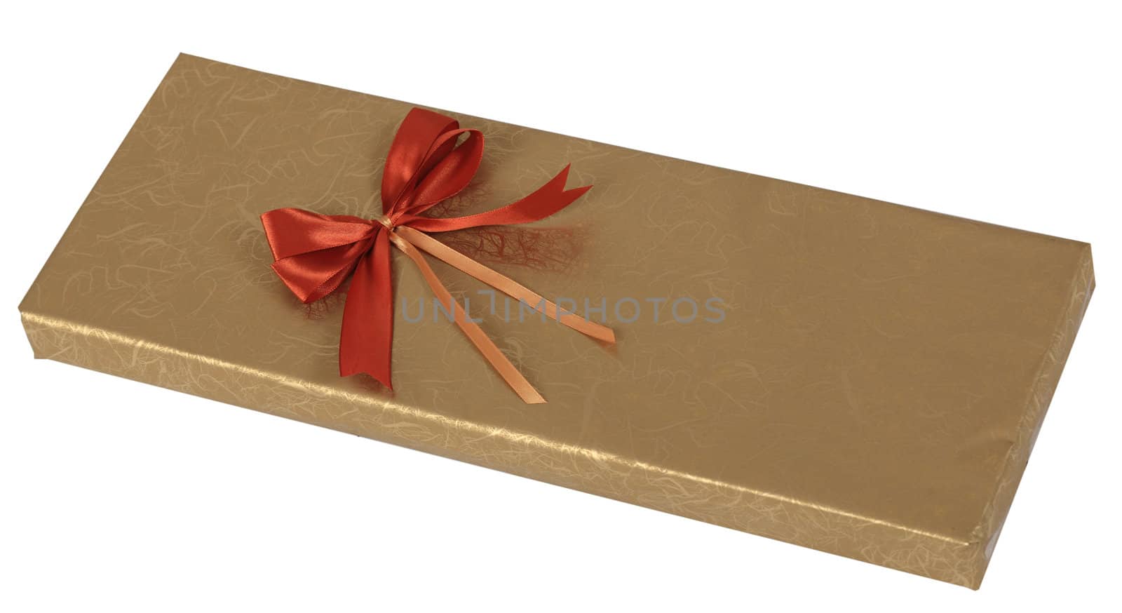 Gisft box isolated against a white background with clipping path included in the file.