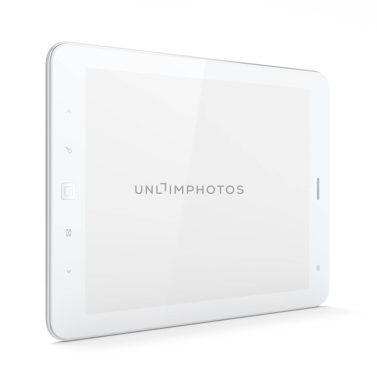 Beautiful white tablet pc on white background by maxkabakov