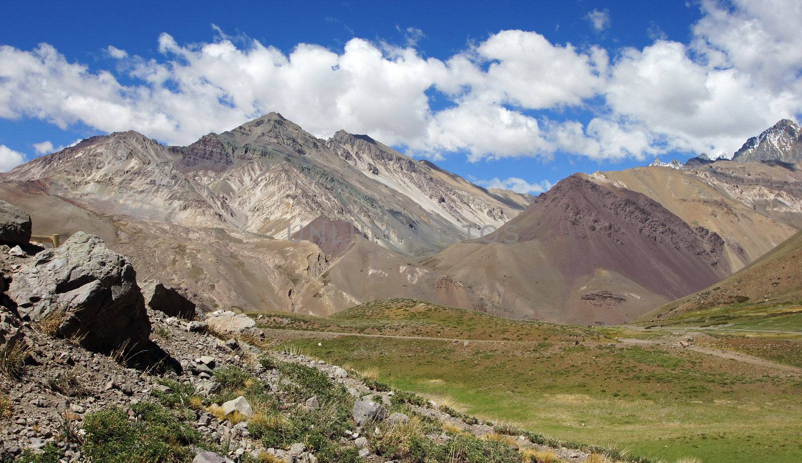 Landscape within the Aconcagua National Parc, Andes Mountains, Argentina