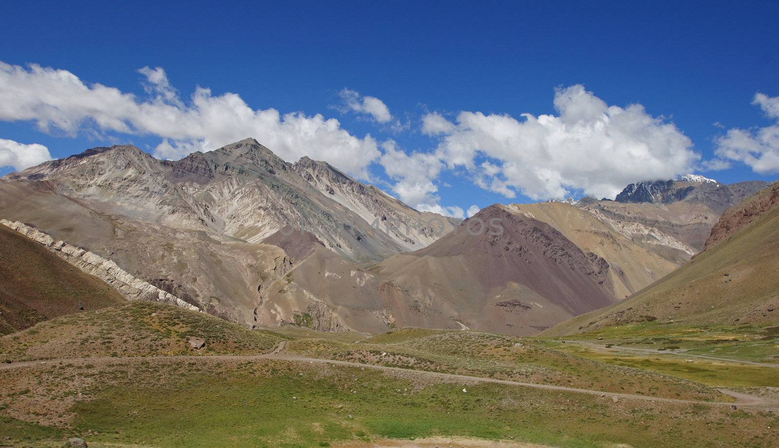 Landscape within the Aconcagua National Parc, Andes Mountains, Argentina