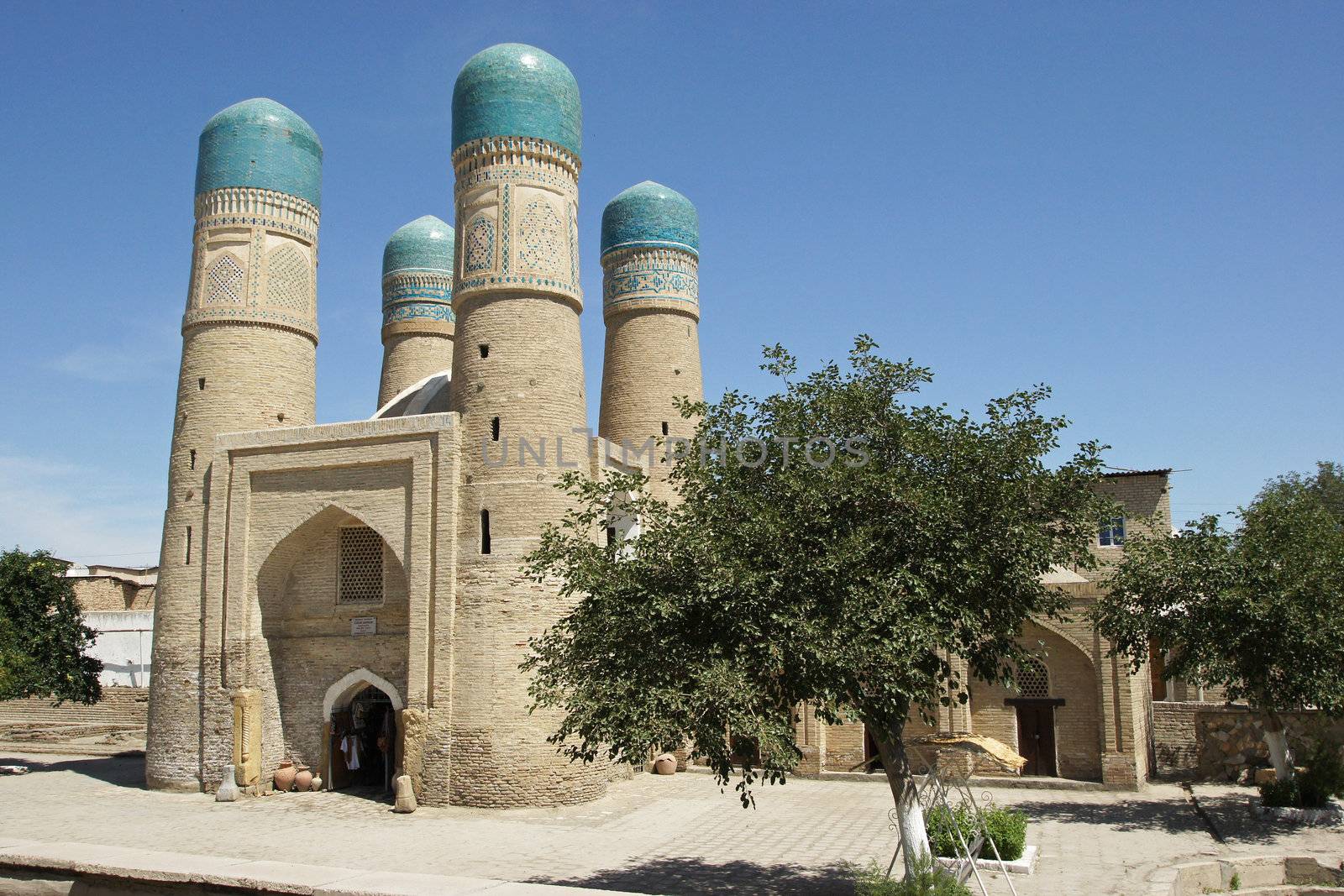 Madrassa Chor Minor, Bukhara, silk road, Uzbekistan, Asia