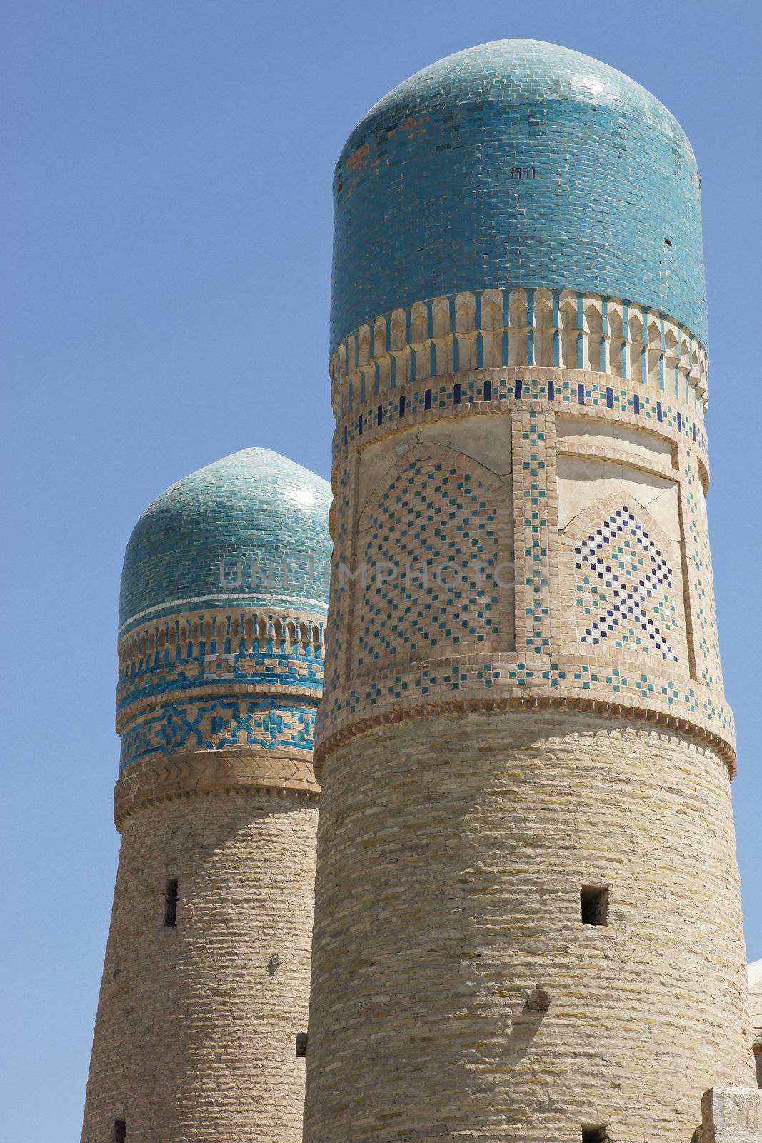 Madrassa Chor Minor, Bukhara, Uzbekistan by alfotokunst