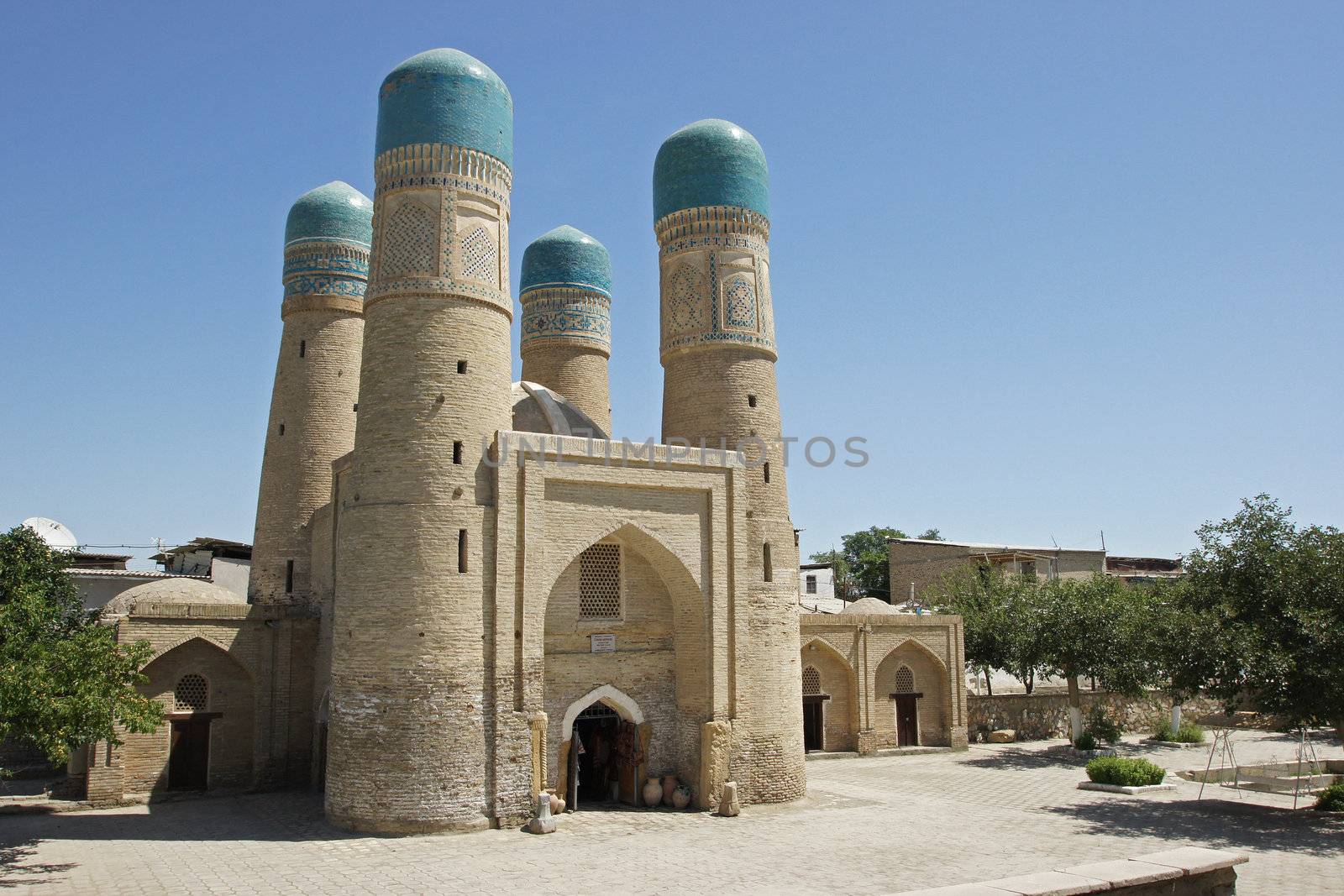 Madrassa Chor Minor, Bukhara, Uzbekistan by alfotokunst