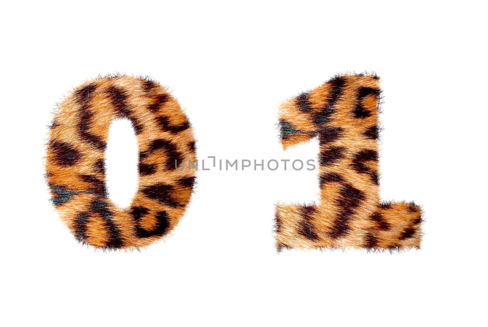 Custom number symbol base on leopard skin by sasilsolutions