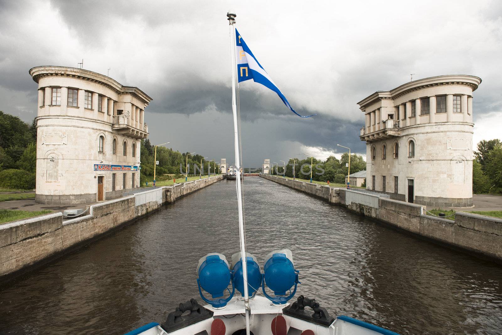 River lock on the Moscow canal. Taken on July 2012.