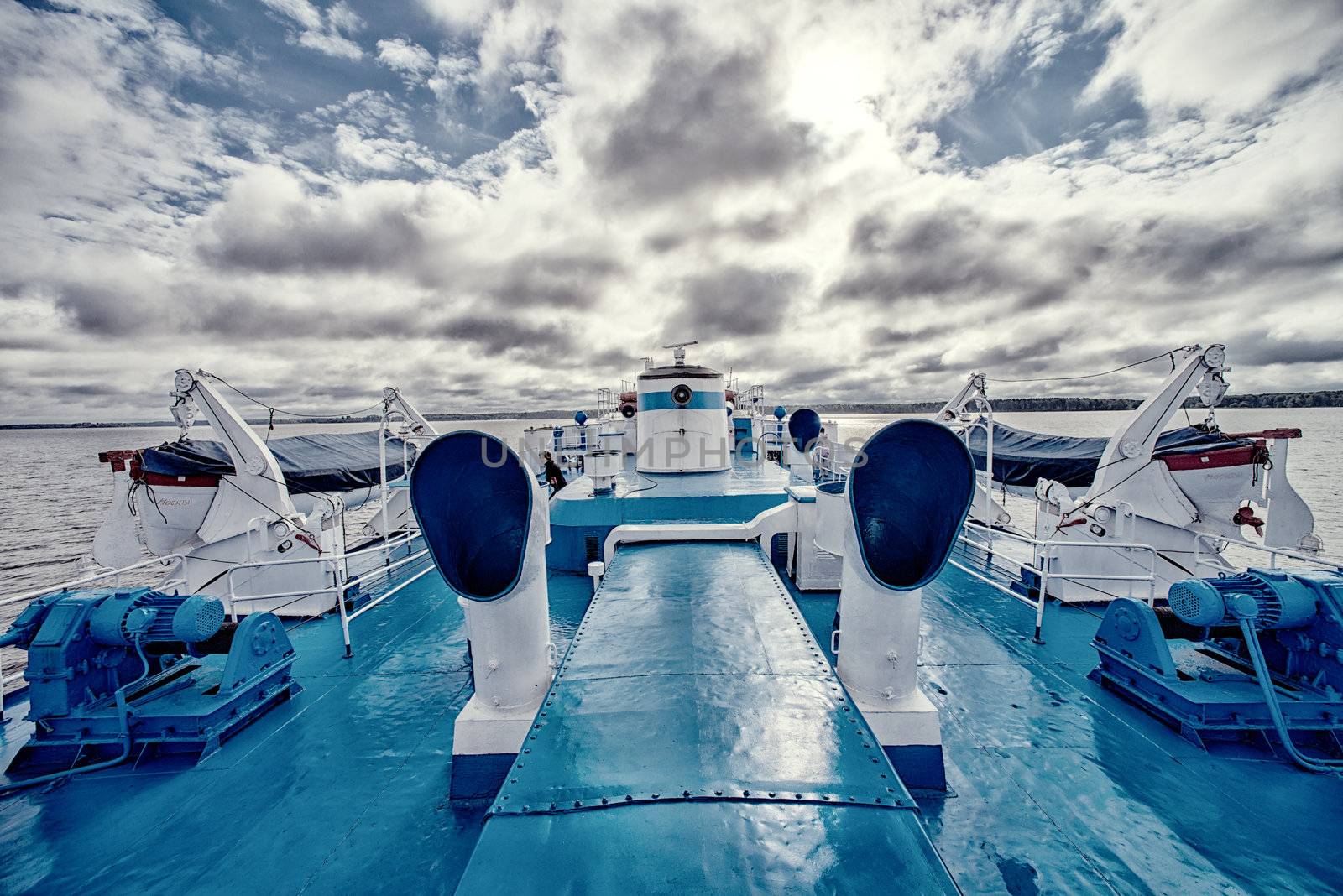 Onboard the vintage ship. Taken on the board of russian ancient ship.