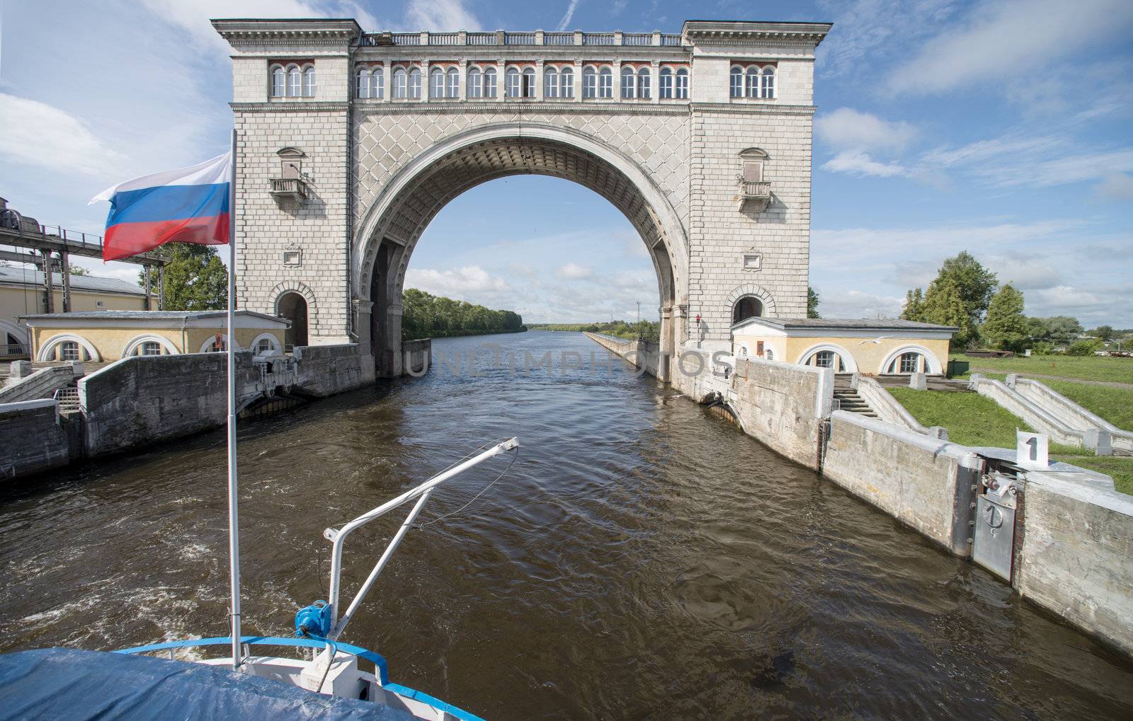 River lock on the Moscow canal. Taken on July 2012.