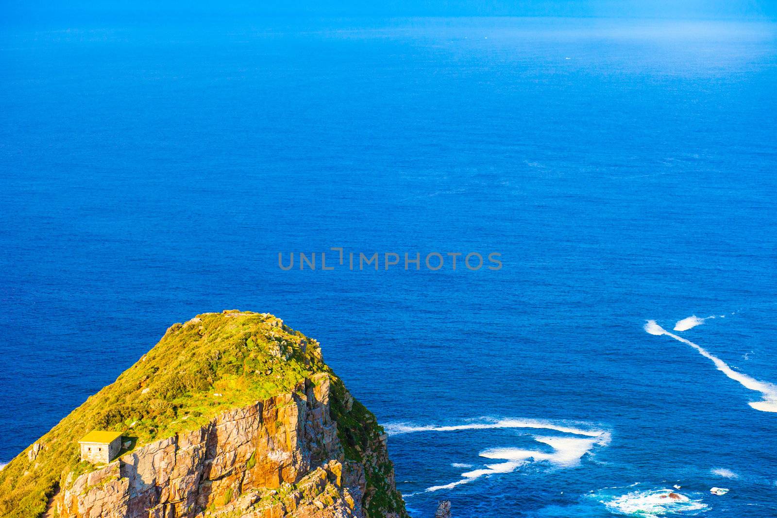 View over Cape Point into the ocean, South Africa