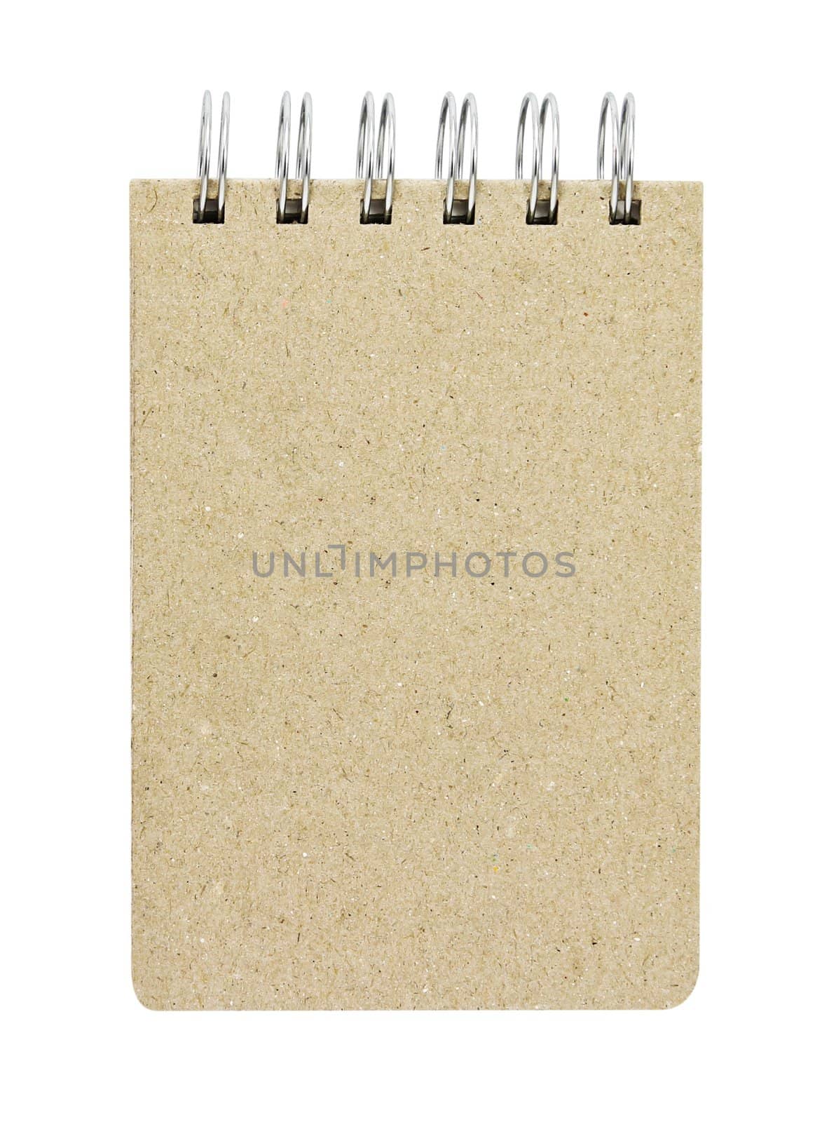 Notebook on white background by Myimagine