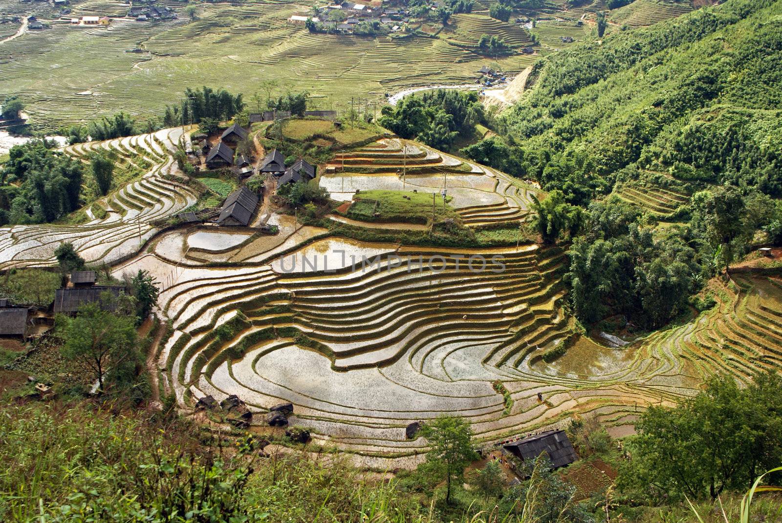 Typical landscape in the highlands of north Vietnam