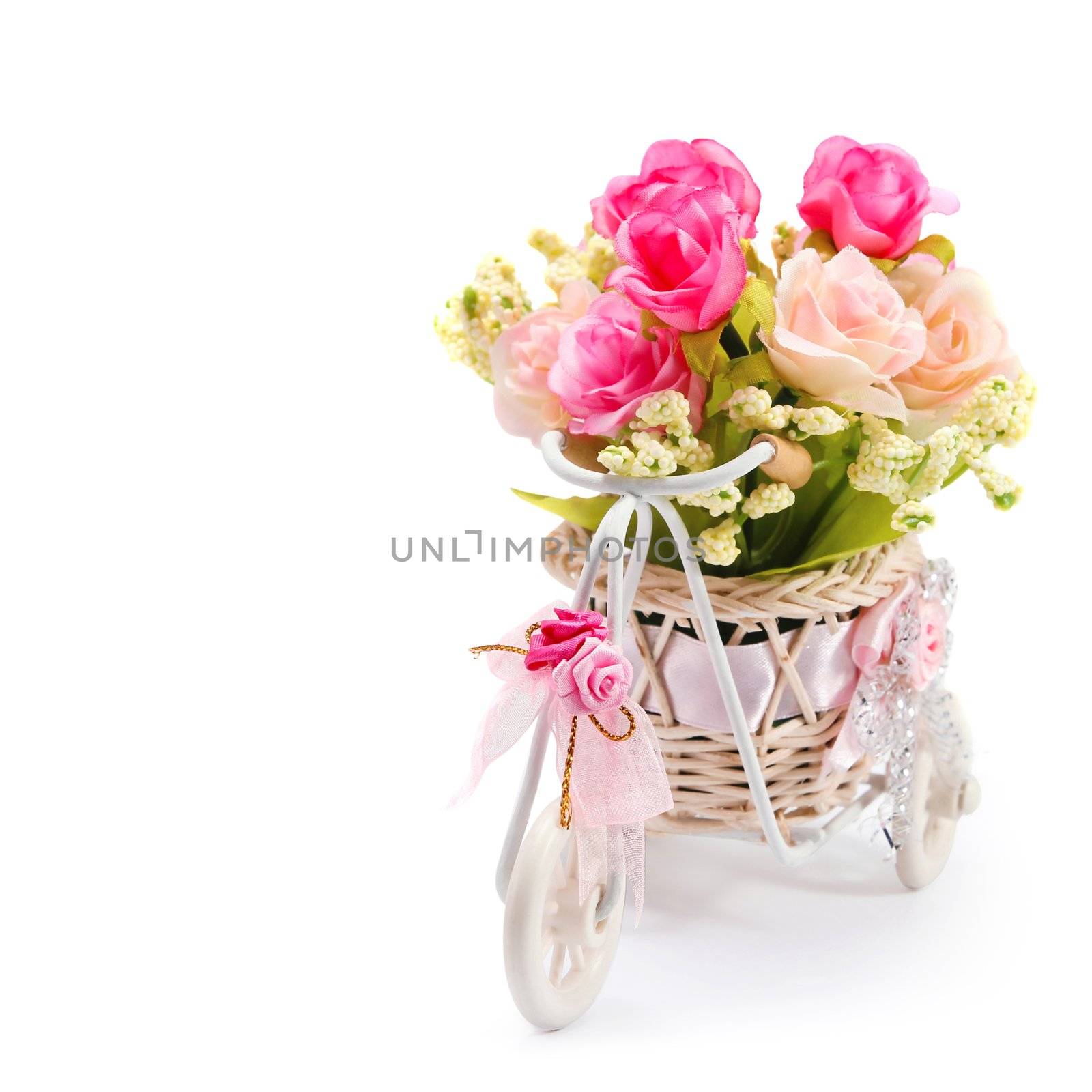 Flowers on white background by Myimagine