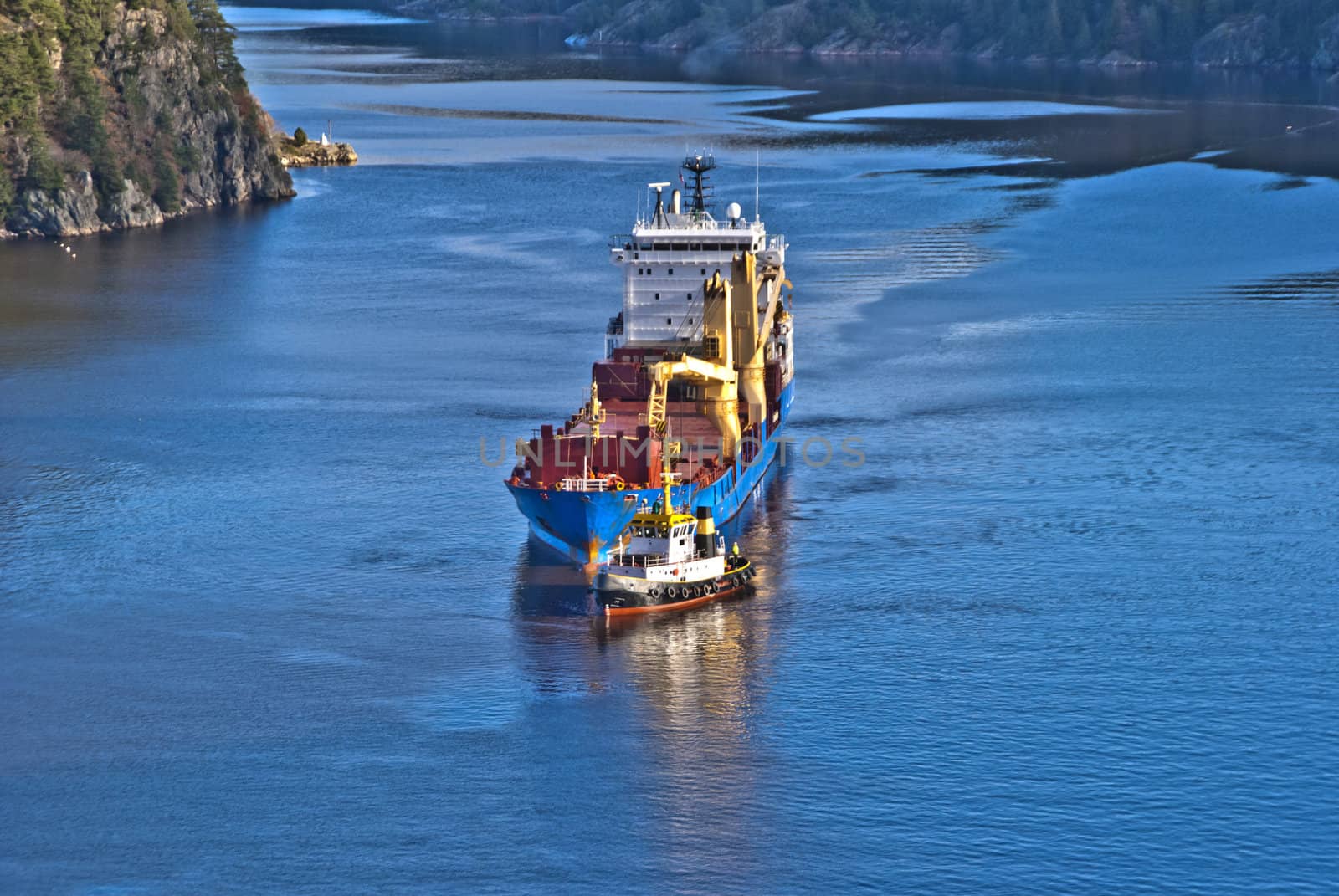 tug herbert are towing bbc europe out of the fjord, image 27 by steirus