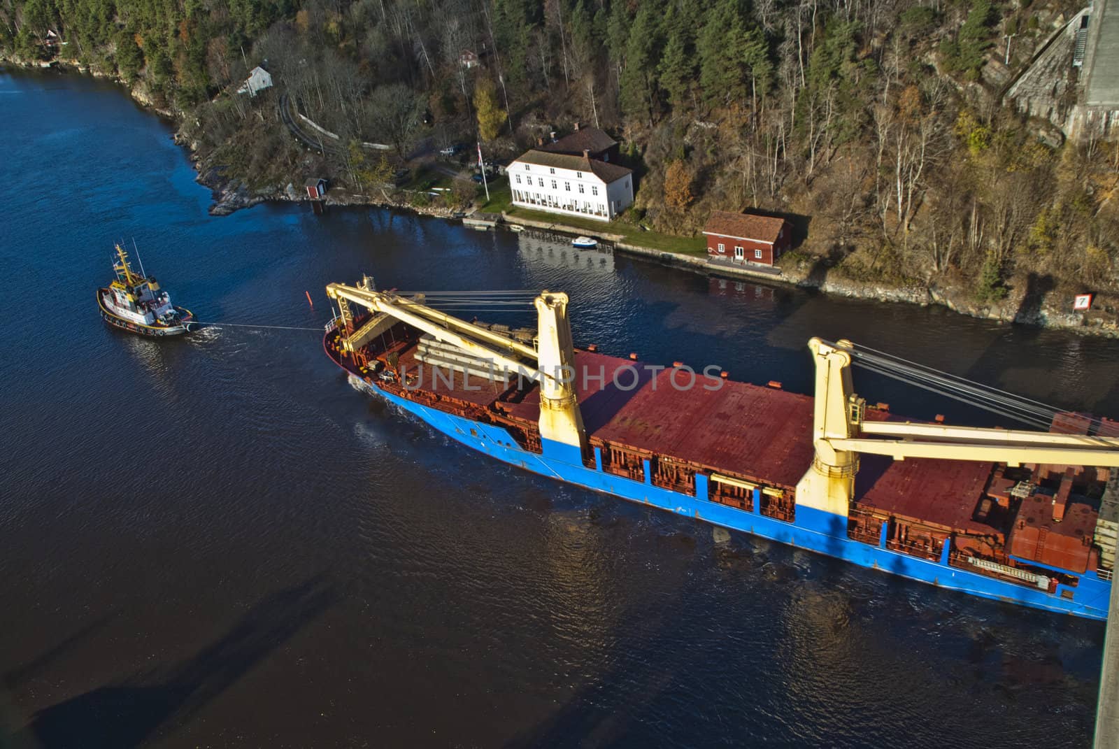 when it comes so large ships as bbc europe in ringdalsfjord they must have towing assistance to get out to the open sea and then comes little tug herbert of benefit