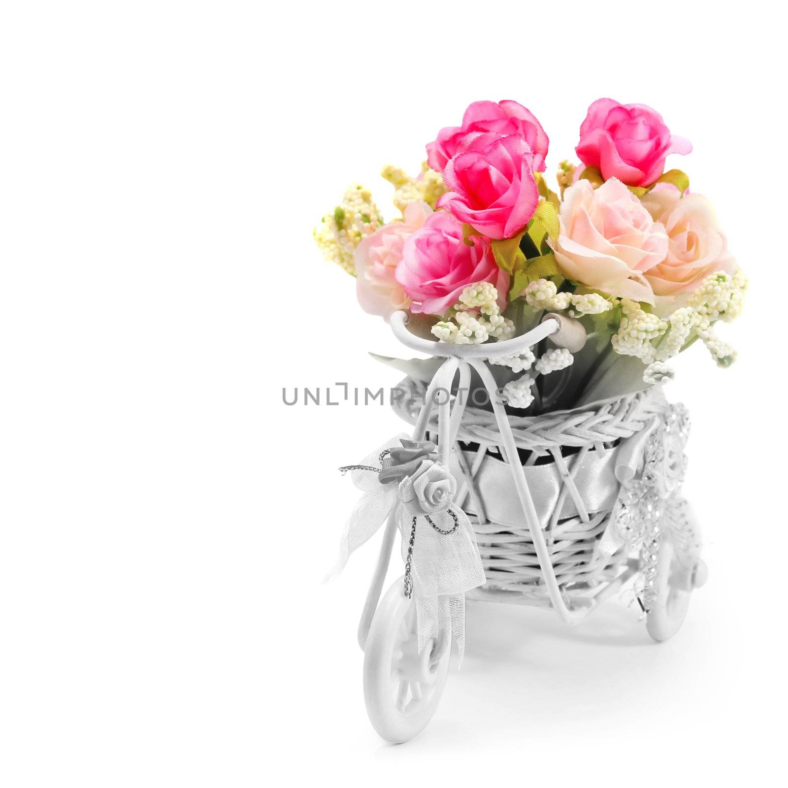 Flowers on white background by Myimagine