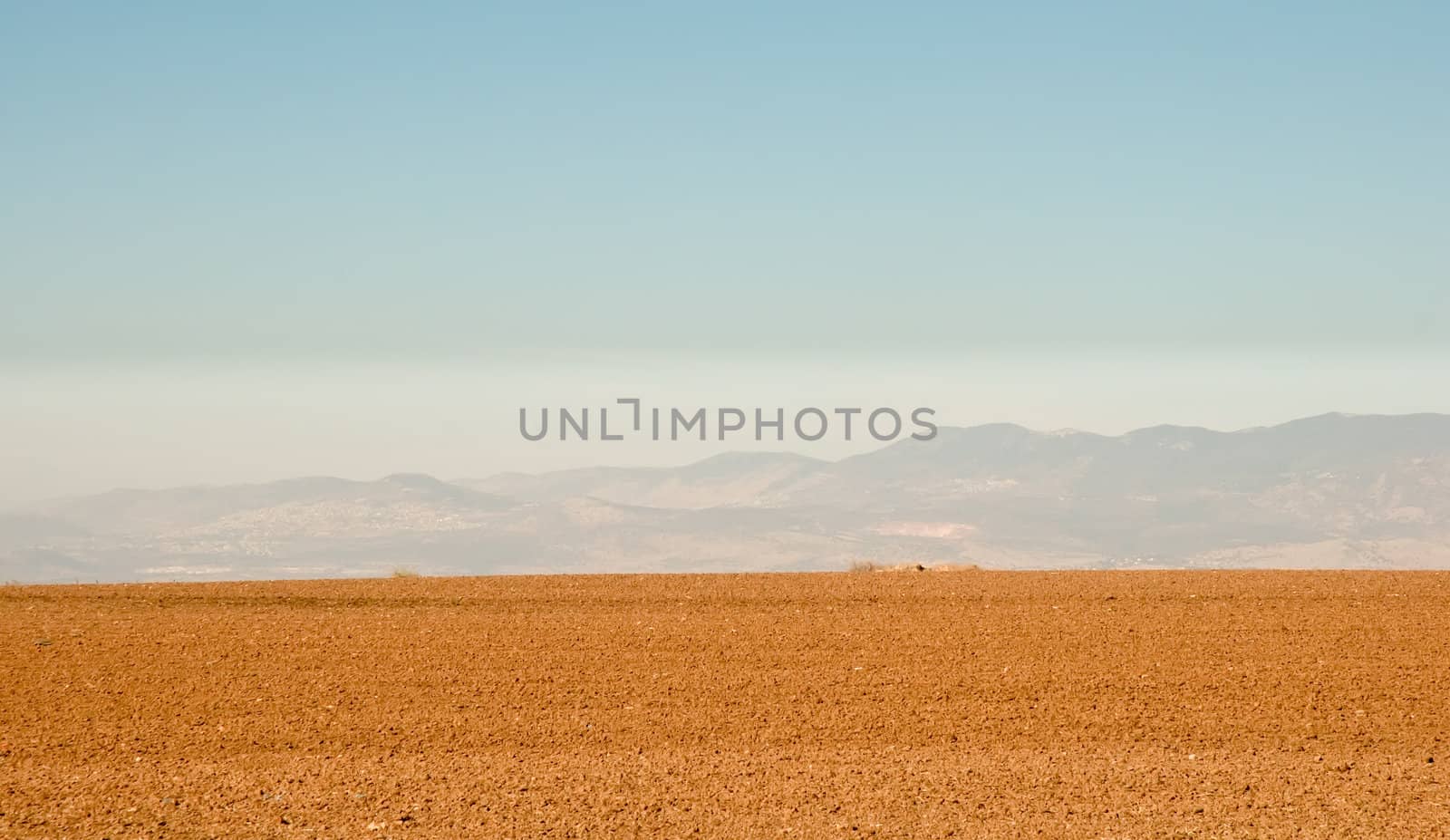 Agriculture fields . Landscape Of North Galilee In Early winter, Israel.